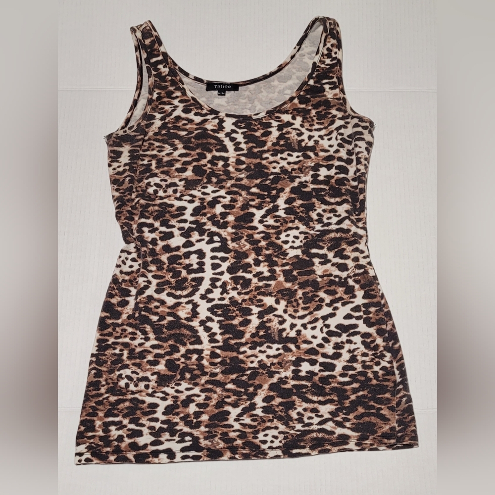 Tattoo ~  Large Leopard Print Tank Top